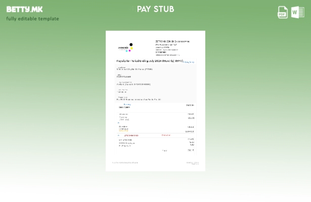 Шаблон за уплатница во модерен стил на Zetronix